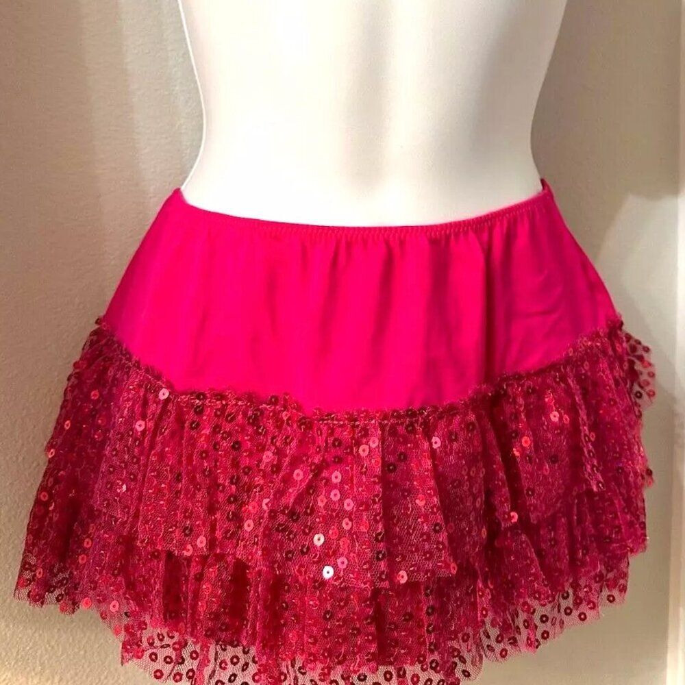 Leg Avenue Festival Bikini Set - Triangle Top and Sequin Ruffle Skirt M/L NWT - Picture 4 of 5
